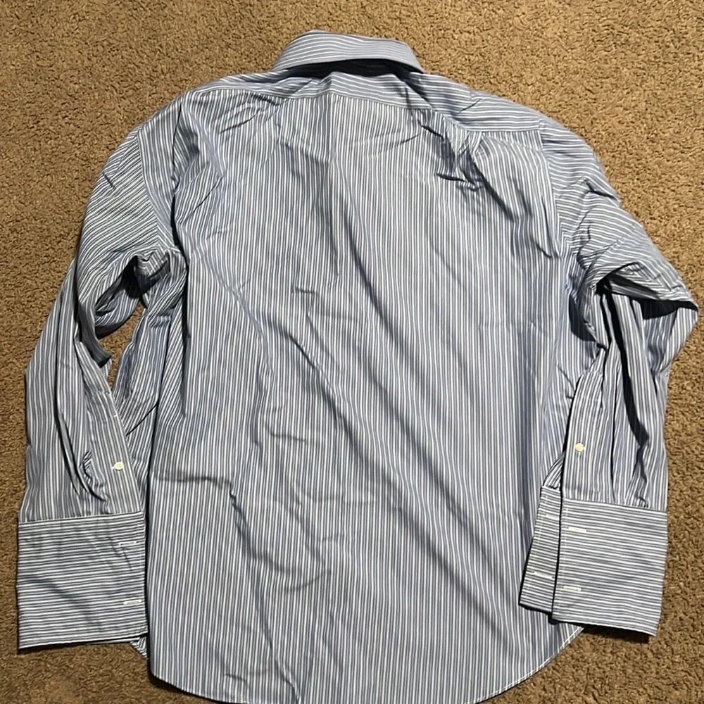 Ralph Lauren Striped Blue Dress Shirt - Classic Men's Button-Up
